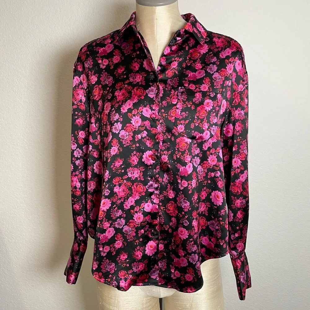 For Love and Lemons X Victoria Secret Lola PJ Top XXS NWOT Valentines colors